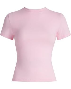 Skims Cotton Jersey T-Shirt - Pink