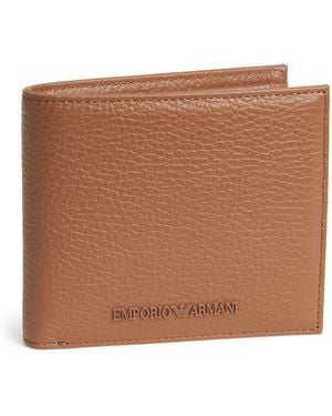 Emporio Armani Leather Bifold Wallet - Brown