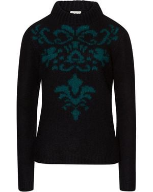 Hanro Merino-Cashmere Intarsia Marlene Jumper - Black