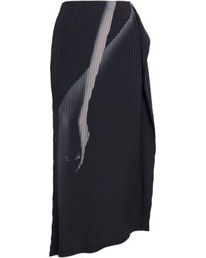 Issey Miyake Hands Of Lover Pleats Maxi Skirt - Blue