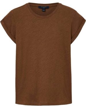 AllSaints Cotton Slim Anna T-Shirt - Brown