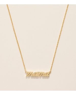 Jennifer Meyer Mama Script Necklace - Natural