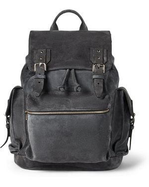 Brunello Cucinelli Suede City Backpack - Black