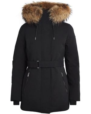 Mackage Down Racoon Fur-Trim Jeni-Fz Coat - Black