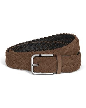 Montblanc Suede Braided Meisterstück Belt - Brown