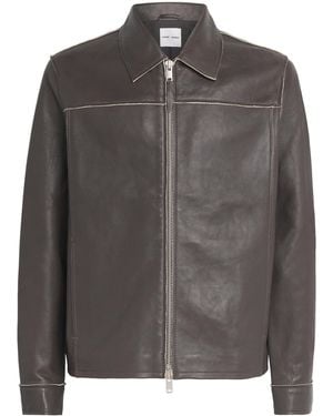 Samsøe & Samsøe Leather Samilton Jacket - Grey