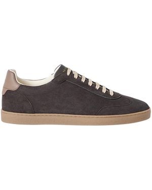 Brunello Cucinelli Suede Low-Top Trainers - Brown