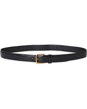 The Row Classic Alligator Leather Belt - Black