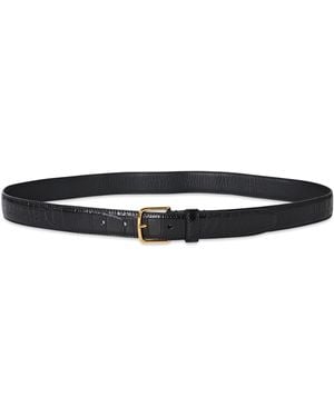 The Row Classic Alligator Leather Belt - Black