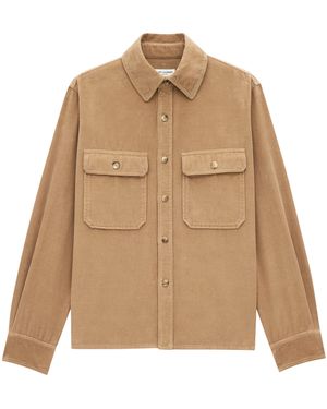 Saint Laurent Corduroy Overshirt - Brown