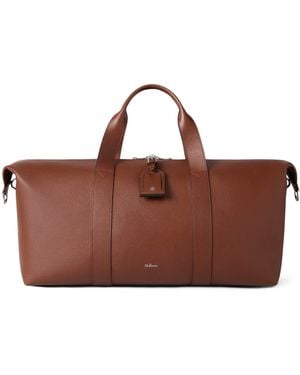Mulberry Medium Leather Heritage Clipper Holdall - Brown