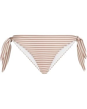 Brunello Cucinelli Side-Tie Bikini Bottoms - White