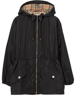 Burberry Nylon Hooded Jacket - Black