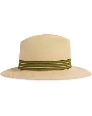 dunhill Straw Trilby Hat - Natural