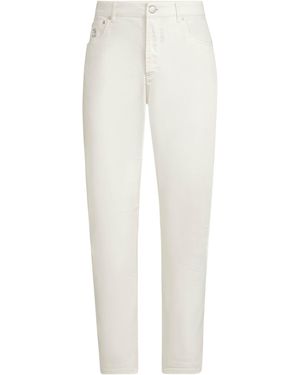 Brunello Cucinelli Comfort Denim Five-Pocket Pants - White