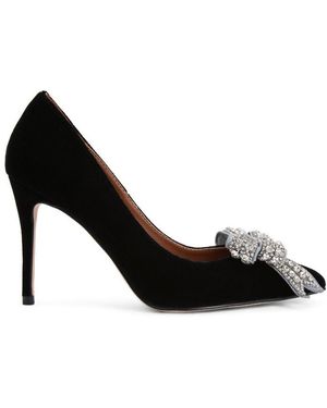 Kurt Geiger Court Heels Fabric Belgravia Bow Kylie - Black