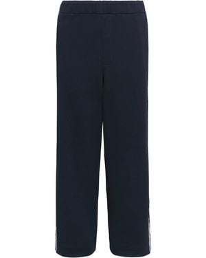 Commas Crochet Stripe Sweatpants - Blue