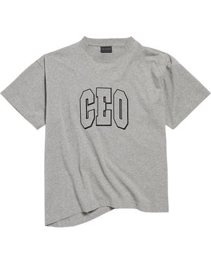 Balenciaga Cotton Ceo T-Shirt - Grey