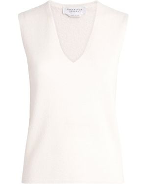 Gabriela Hearst Cashmere Bouclé Tank Top - White