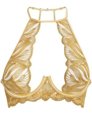 Coco De Mer Celeste Plunge Bra - Metallic