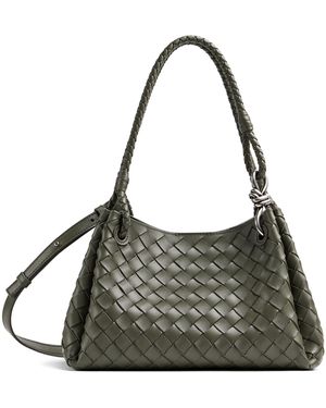 Bottega Veneta Leather Parachute Shoulder Bag - Green