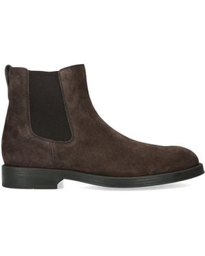 Tod's Suede Stivaletto Chelsea Boots - Brown