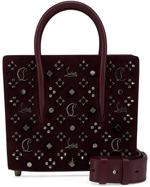 Christian Louboutin Mini Paloma Leather Top-Handle Bag - Purple