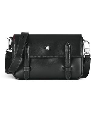Montblanc Mini Leather Meisterstück Messenger Bag - Black
