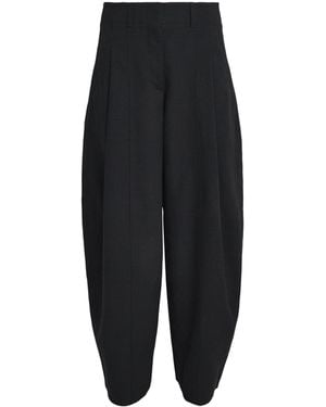ME+EM Pleated Barrel Trousers - Black