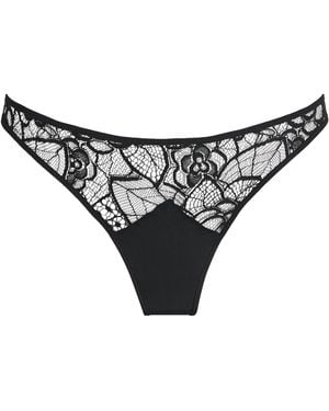 Kiki de Montparnasse Lace Coquette Thong - Black