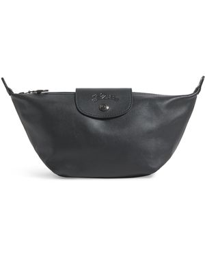 Longchamp Extra-Small Leather Le Pliage Cross-Body Bag - Grey