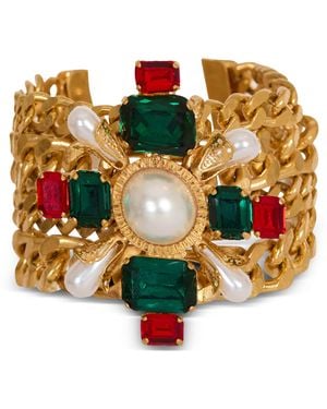 Balmain Crystal-Embellished Bracelet - Orange