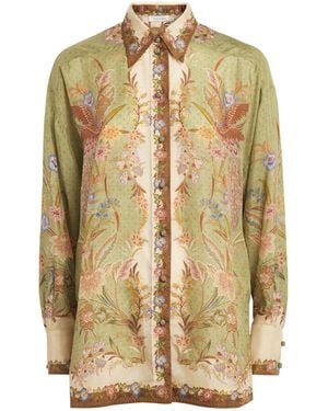 Zimmermann Silk Indra Shirt - Metallic