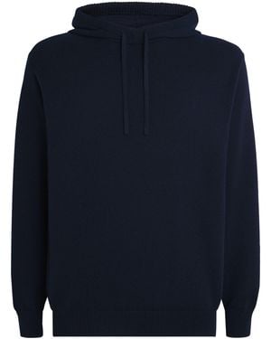 Harrods Cashmere Hoodie - Blue