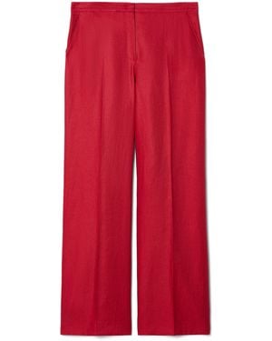 Marina Rinaldi Linen Straight Pants - Red