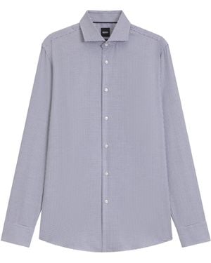 BOSS Cotton Slim Shirt - Purple
