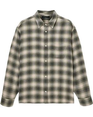 AllSaints Check Lumley Shirt - Green