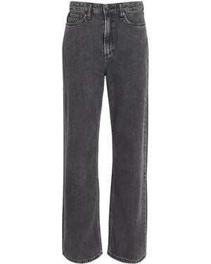 Rag & Bone Logan Mid-Rise Wide-Leg Jeans - Grey