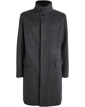 Yves Salomon Wool-Cashmere Mink-Collar Overcoat - Grey