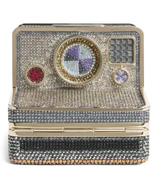 Judith Leiber Crystal-Embellished Image Clutch Bag - Metallic