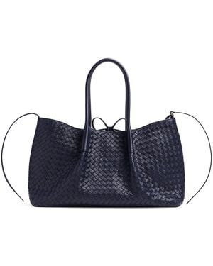 Bottega Veneta Leather Pinacoteca Tote Bag - Blue