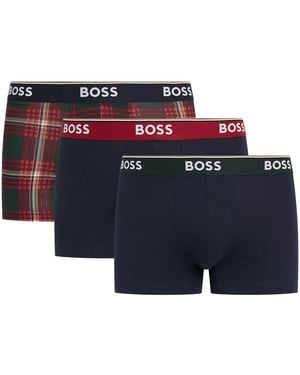 BOSS Stretch-Cotton Power Trunks - Blue