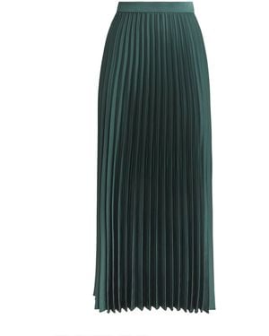 Weekend by Maxmara Satin Pleated Skirt - Green
