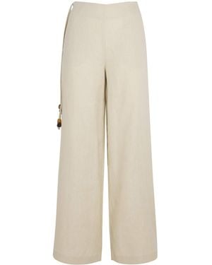 SIR. Linen Raquel Wide-Leg Trousers - Natural