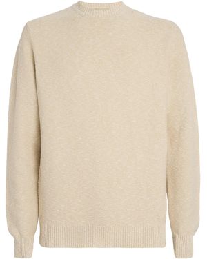 Woolrich Cotton-Blend Crew-Neck Sweater - Natural