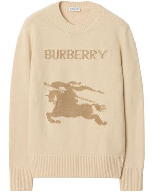Burberry Wool-Cashmere Ekd Sweater - Natural