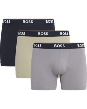 BOSS Stretch-Cotton Power Briefs - Grey