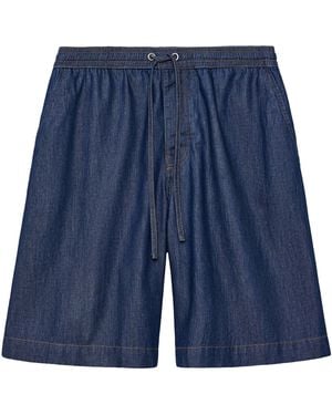 Loewe Drawstring Denim Shorts - Blue