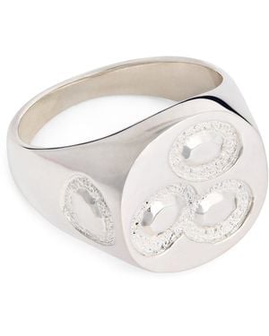 Bleue Burnham Oval Chloroplast Impression Signet Ring - White