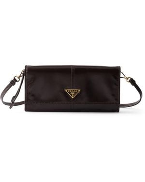 Prada Leather Clutch Bag - Black